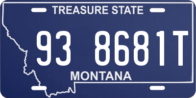 MT license plate 938681T