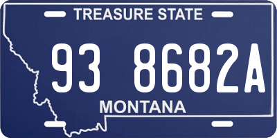 MT license plate 938682A