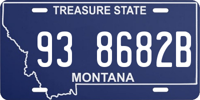MT license plate 938682B