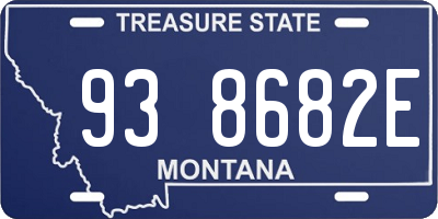 MT license plate 938682E
