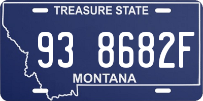 MT license plate 938682F