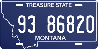 MT license plate 938682O