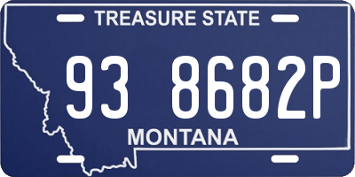 MT license plate 938682P