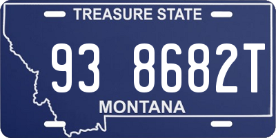 MT license plate 938682T
