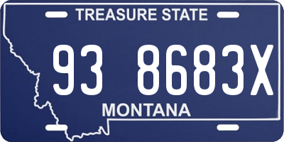 MT license plate 938683X