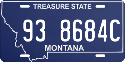 MT license plate 938684C