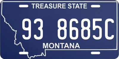 MT license plate 938685C