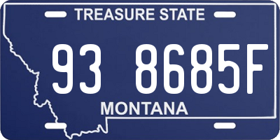MT license plate 938685F