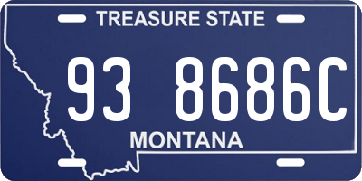 MT license plate 938686C