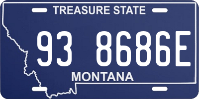 MT license plate 938686E