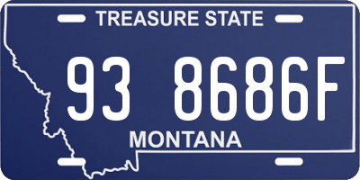 MT license plate 938686F