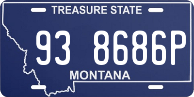 MT license plate 938686P