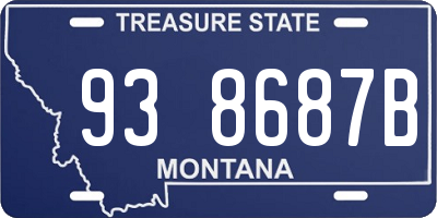 MT license plate 938687B
