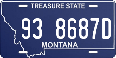 MT license plate 938687D