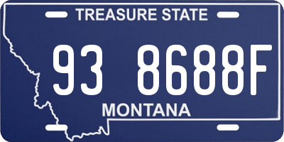 MT license plate 938688F