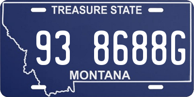 MT license plate 938688G
