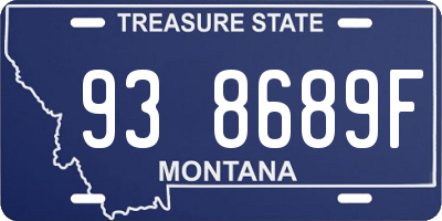 MT license plate 938689F