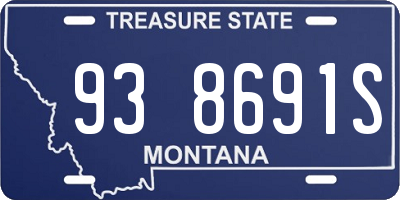 MT license plate 938691S