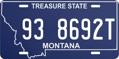 MT license plate 938692T