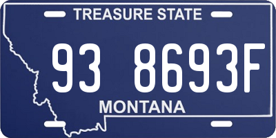 MT license plate 938693F
