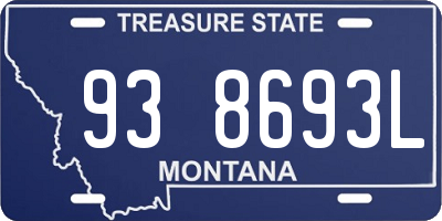 MT license plate 938693L
