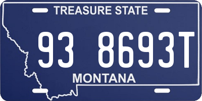 MT license plate 938693T