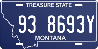 MT license plate 938693Y