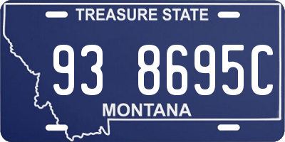 MT license plate 938695C