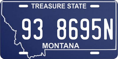 MT license plate 938695N