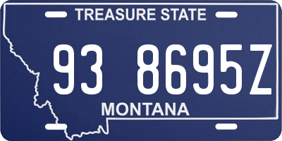 MT license plate 938695Z