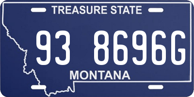 MT license plate 938696G