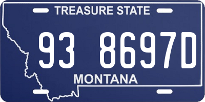 MT license plate 938697D