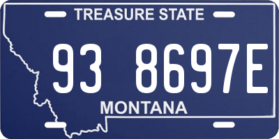 MT license plate 938697E