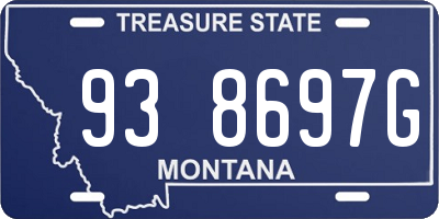 MT license plate 938697G