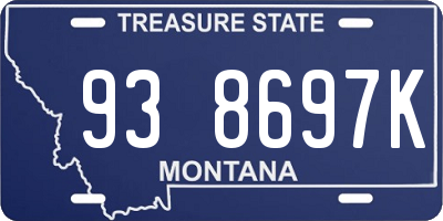 MT license plate 938697K