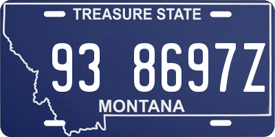 MT license plate 938697Z