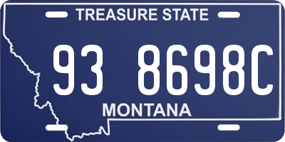 MT license plate 938698C