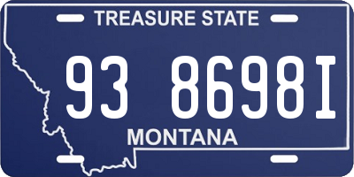 MT license plate 938698I
