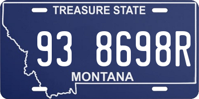 MT license plate 938698R