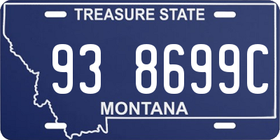 MT license plate 938699C