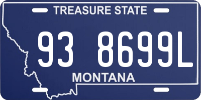 MT license plate 938699L