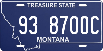 MT license plate 938700C