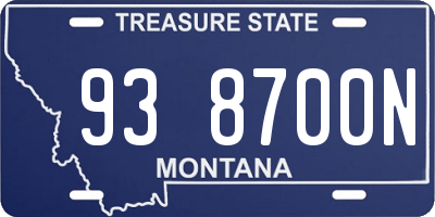 MT license plate 938700N