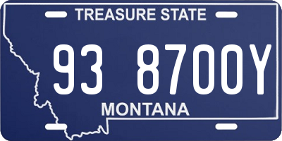 MT license plate 938700Y