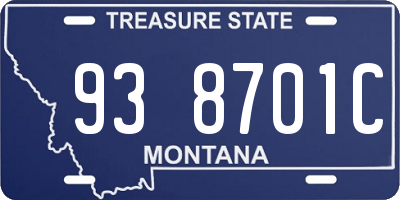 MT license plate 938701C