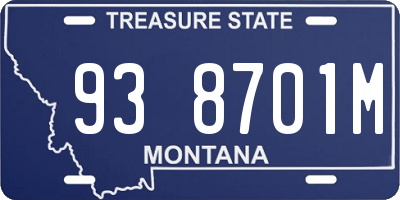 MT license plate 938701M
