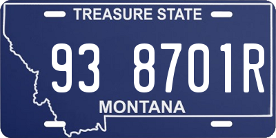 MT license plate 938701R