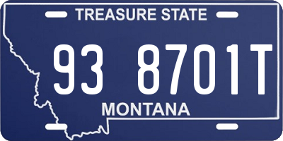 MT license plate 938701T
