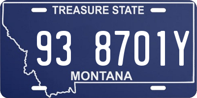 MT license plate 938701Y