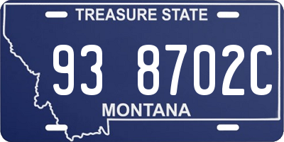 MT license plate 938702C